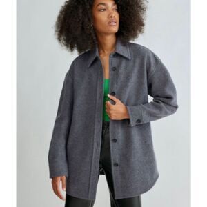 Aritzia Babaton Pelli Shirt Grey Sz XS Jacket